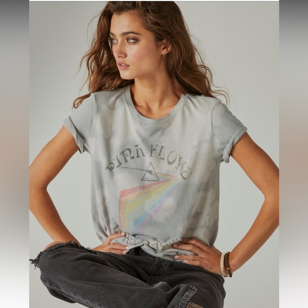 Lucky Brand Pink Floyd London 1975 Classic Crew Tee